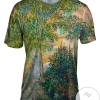 Monet -garden In Argenteuil (1876) Mens All Over Print T-shirt