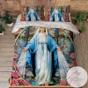 Mother Mary Bedding Jesus God Mother Mary Roses God 36 Bedding Set 2022