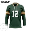 NFL Green Pay P Uniform Custom Name Custom Number Hockey Jersey