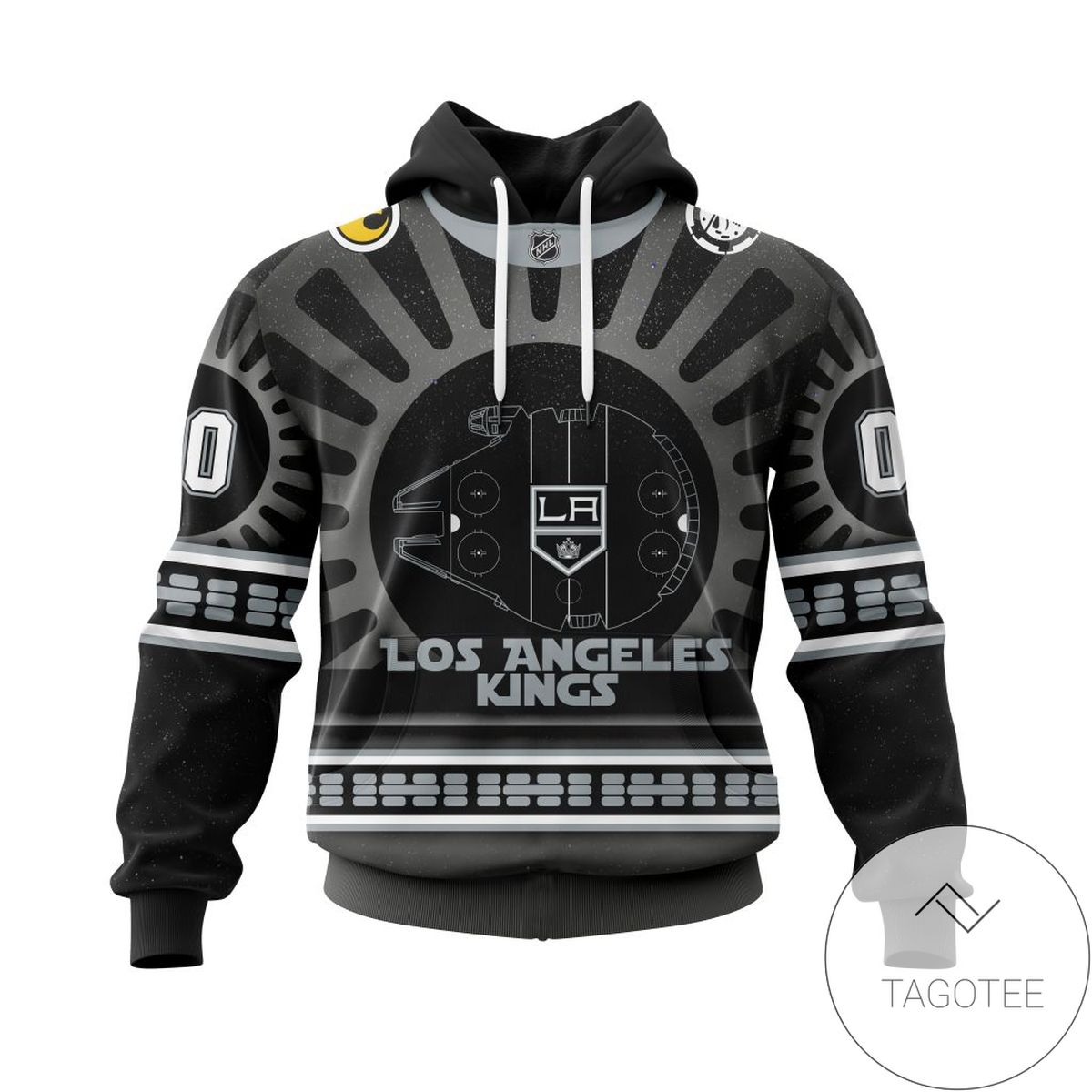 NHL Los Angeles Kings Star Wars May The 4th Be With You Black Version Personalized Jersey Hoodie T-shirt Jacket