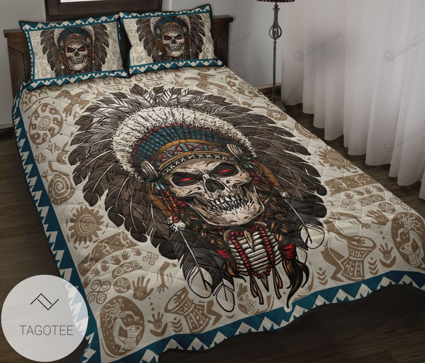 Native Skull Quilt Bedding Set 2022