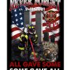 Never Forget 9-11-2001 20th Anniversary All Gave Some Poster