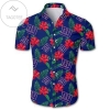 New York Giants Hawaiian 3d Shirt Floral Button Up Slim Fit Body- Nfl