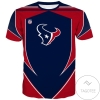 Nfl Football Houston Texans Men’s All Over Print T-shirt 3d Short Sleeve O Neck