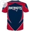 Nfl Football New England Patriots Men’s All Over Print T-shirt 3d Short Sleeve O Neck