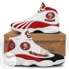 Nfl San Francisco 49ers Black Air Jordan 13s Customized Shoes