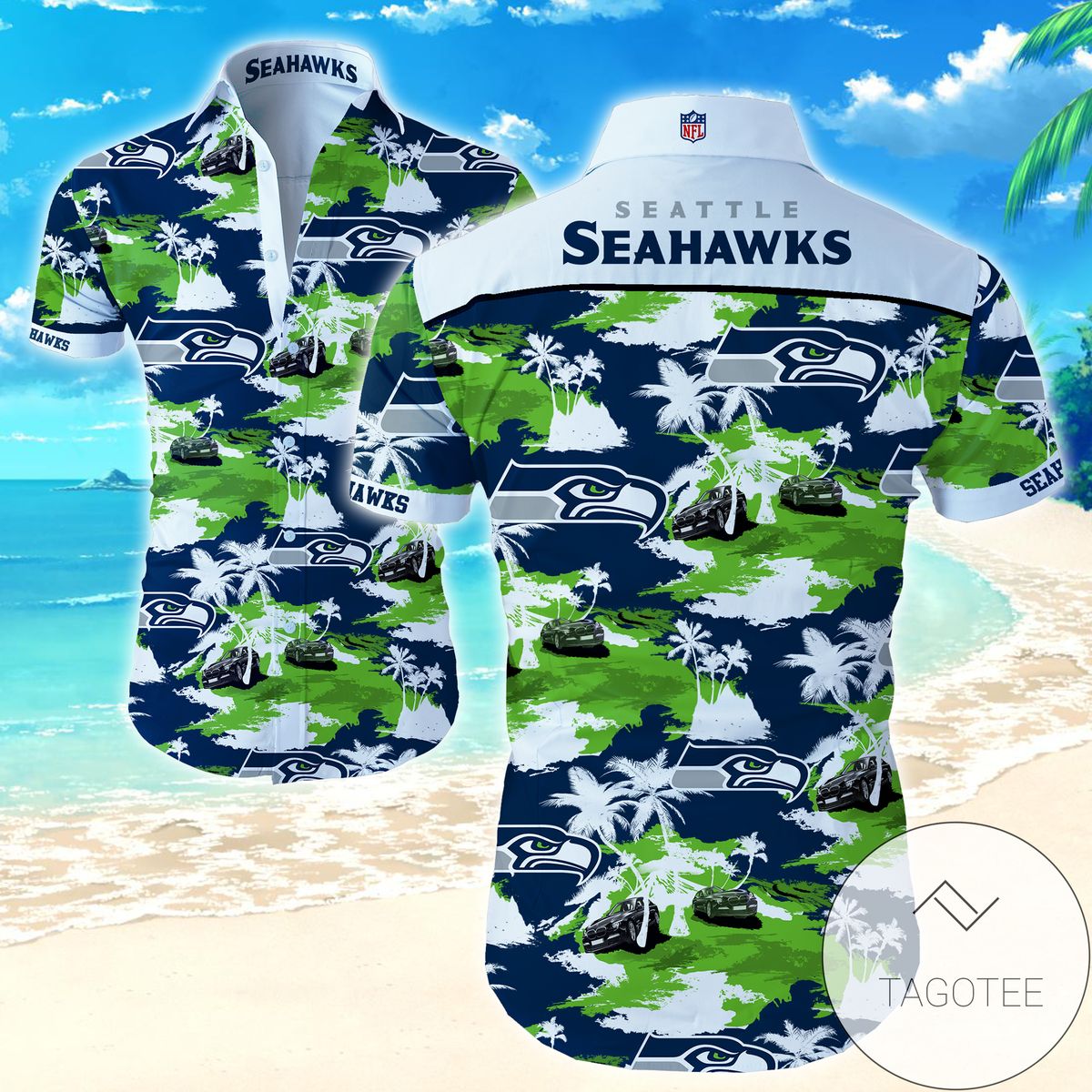 Nfl Seattle Seahawks Tommy Bahama Hawaiian Shirt Summer Button Up Shirt For Men Hawaiian Summer Trends Shirt 2020