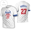 Nuggets Jamal Murray 2020-21 Earned Edition White Jersey Inspired 3d All Over Print T-shirt