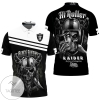 Oakland Raiders Black Sunday Skull 3d Jersey All Over Print Polo Shirt