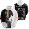 October Guy The Devil Saw Me With My Head Down Until I Said Amen Bomber Jersey Hoodie