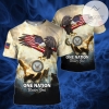 One Nation Under God US Navy Full Printed T-Shirt