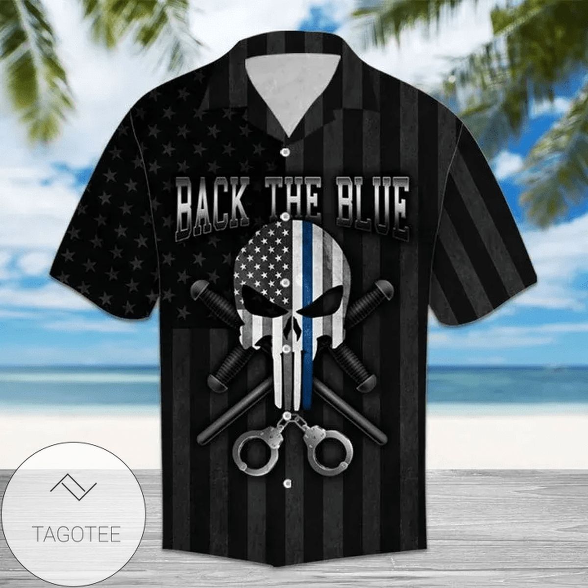 Order 2022 Authentic Hawaiian Shirts Amazing Police Skull V