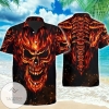 Order Hawaiian Aloha Shirts Fire Burning Skull
