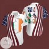 Order Made In America With Irish Parts Happy St Patricks Day Hawaiian Aloha Shirts V