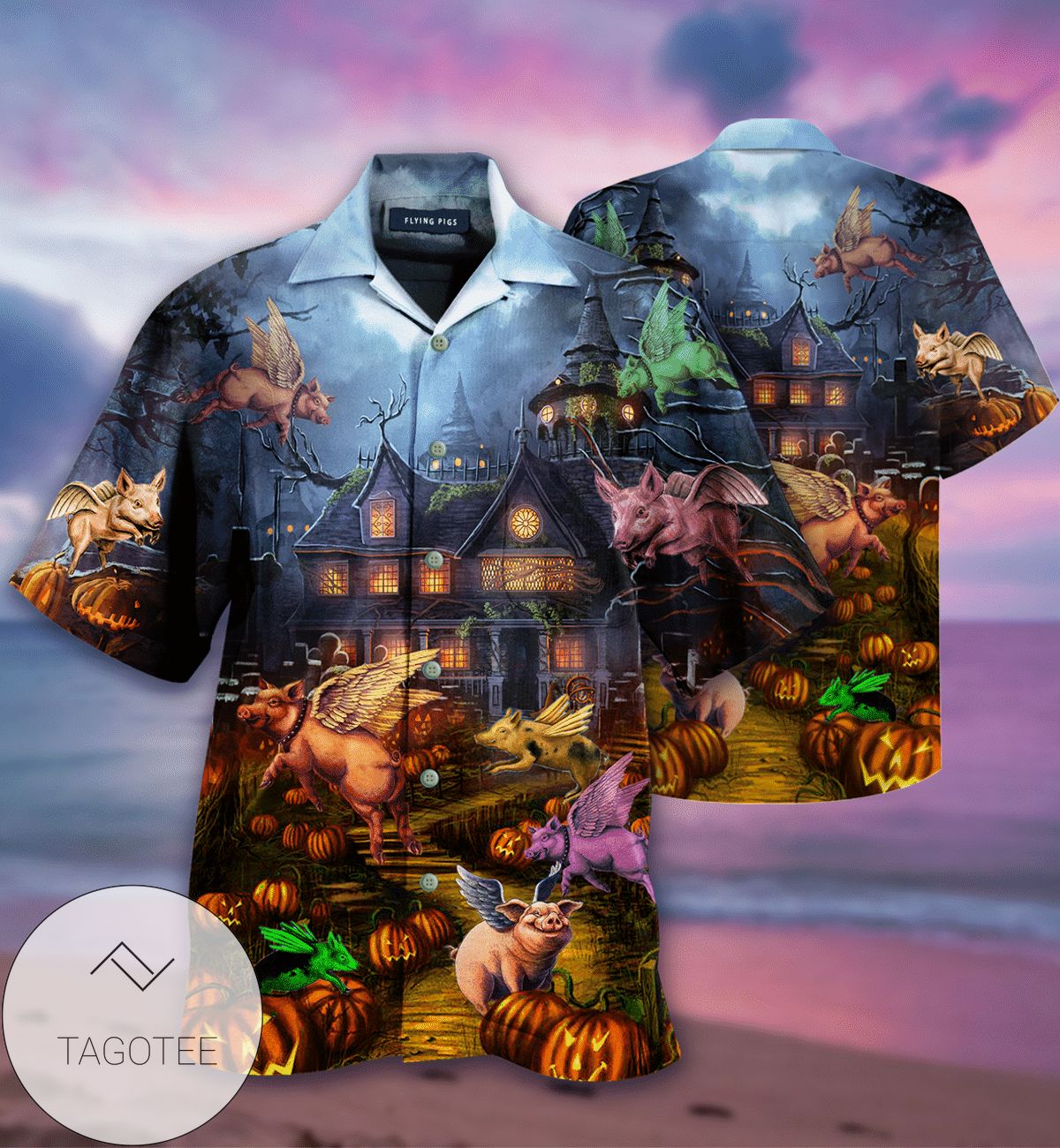 Order When Pigs Fly Halloween Authentic Hawaiian Shirt 2022