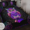 Owl Mandala Pattern Quilt Bedding Set Bed Sheets Spread Comforter Duvet Cover Bedding Sets 2022