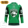 Panthers St. Patrick's Day Custom Name Custom Number Hockey Jersey