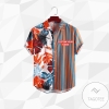 Patch Striped Orange Leaf Summer Unisex Custom Name Hawaiian Aloha Shirts V