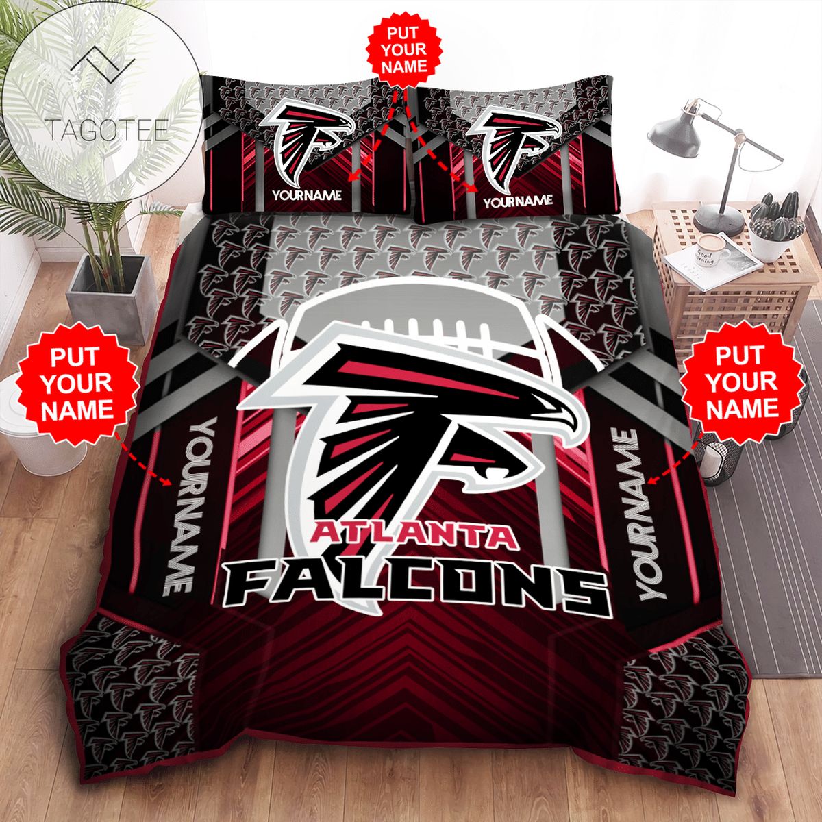 Personalized Atlanta Falcons Bedding Sets Duvet Cover Luxury Brand Bedroom Sets AF 2022