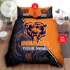 Personalized Chicago Bears Bedding Sets Duvet Cover Luxury Brand Bedroom Sets CB2 2022