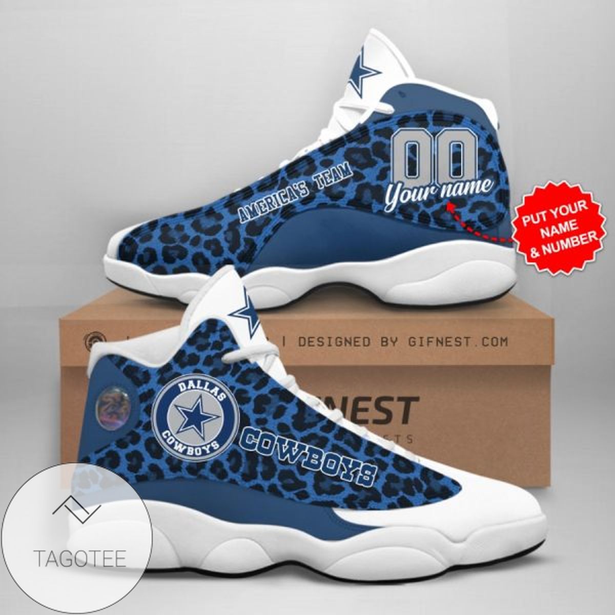 Personalized Dallas Cowboys Custom No170 Air Jordan 13 Shoes Sneakers