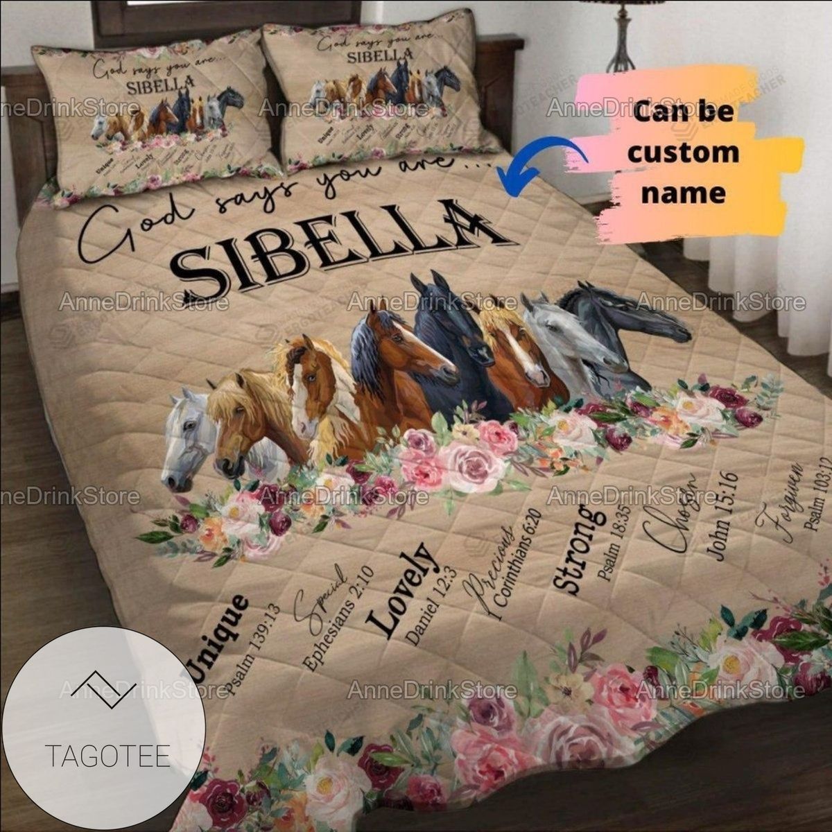 Personalized Gods Say You Are Horse Bedding Set
