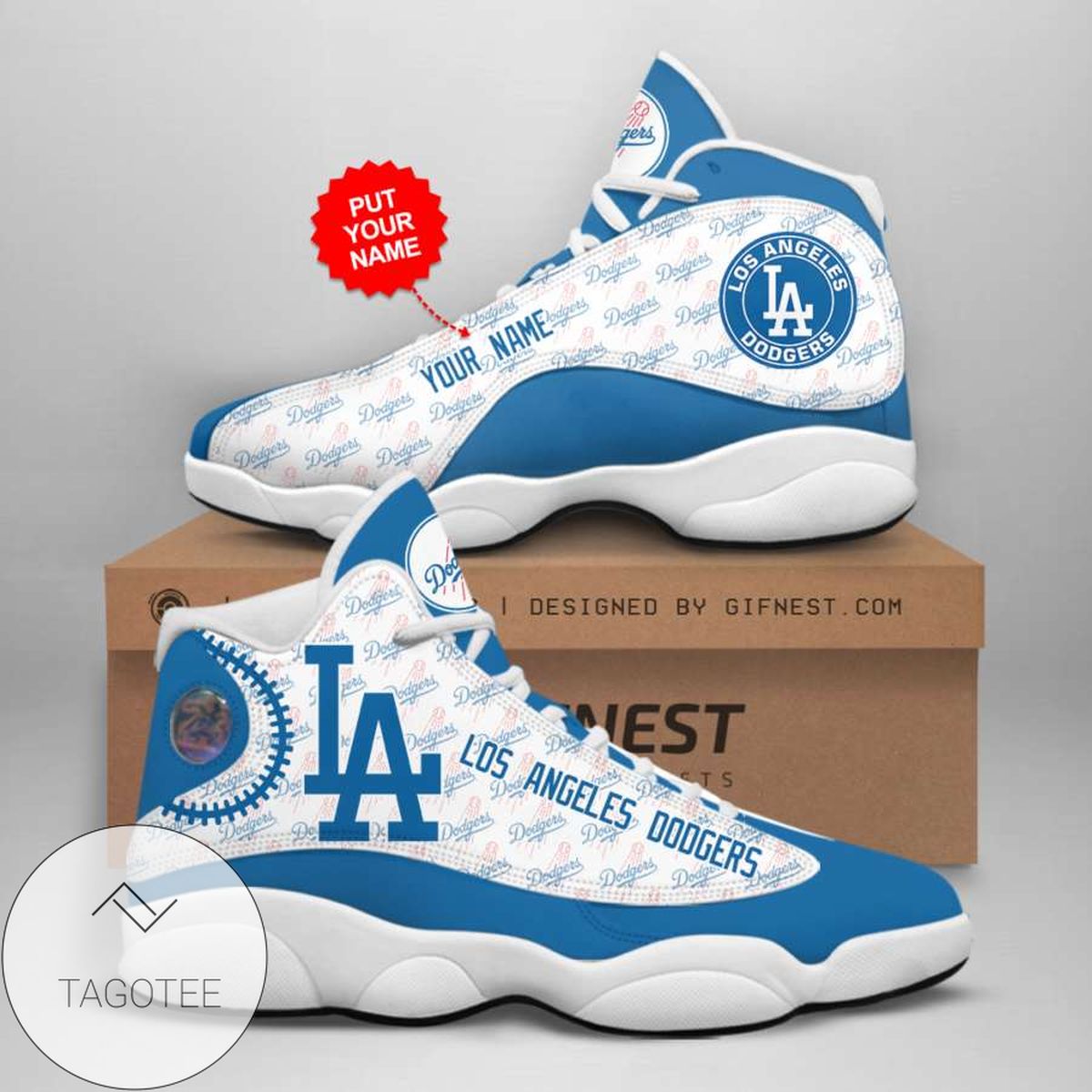 Personalized Los Angeles Dodgers Custom No211 Air Jordan 13 Shoes Sneakers