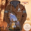 Personalized Vintage Deer Hunting 3d All Over Print Hoodie And Zipper Hoodie Jacket