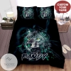 Personalized Wolf In Green And Black Digital Art Bed Sheets Spread Comforter Duvet Cover Bedding Sets 2022