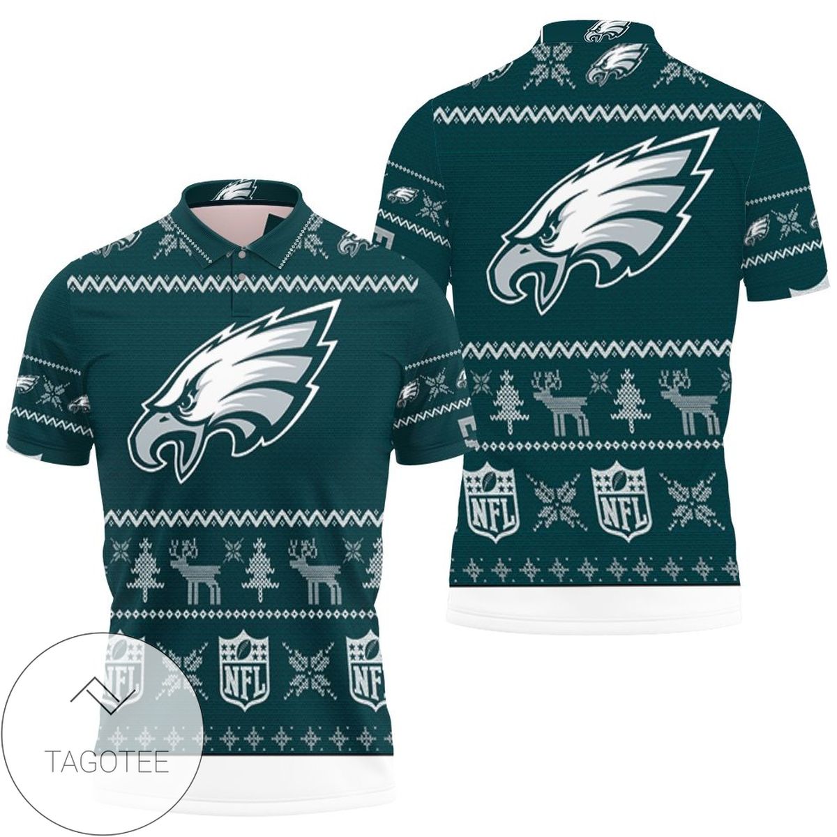 Philadelphia Eagles Ugly Sweatshirt Christmas 3d All Over Print Polo Shirt