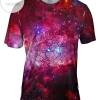 Pink Galaxy Aztec Cluster Mens All Over Print T-shirt
