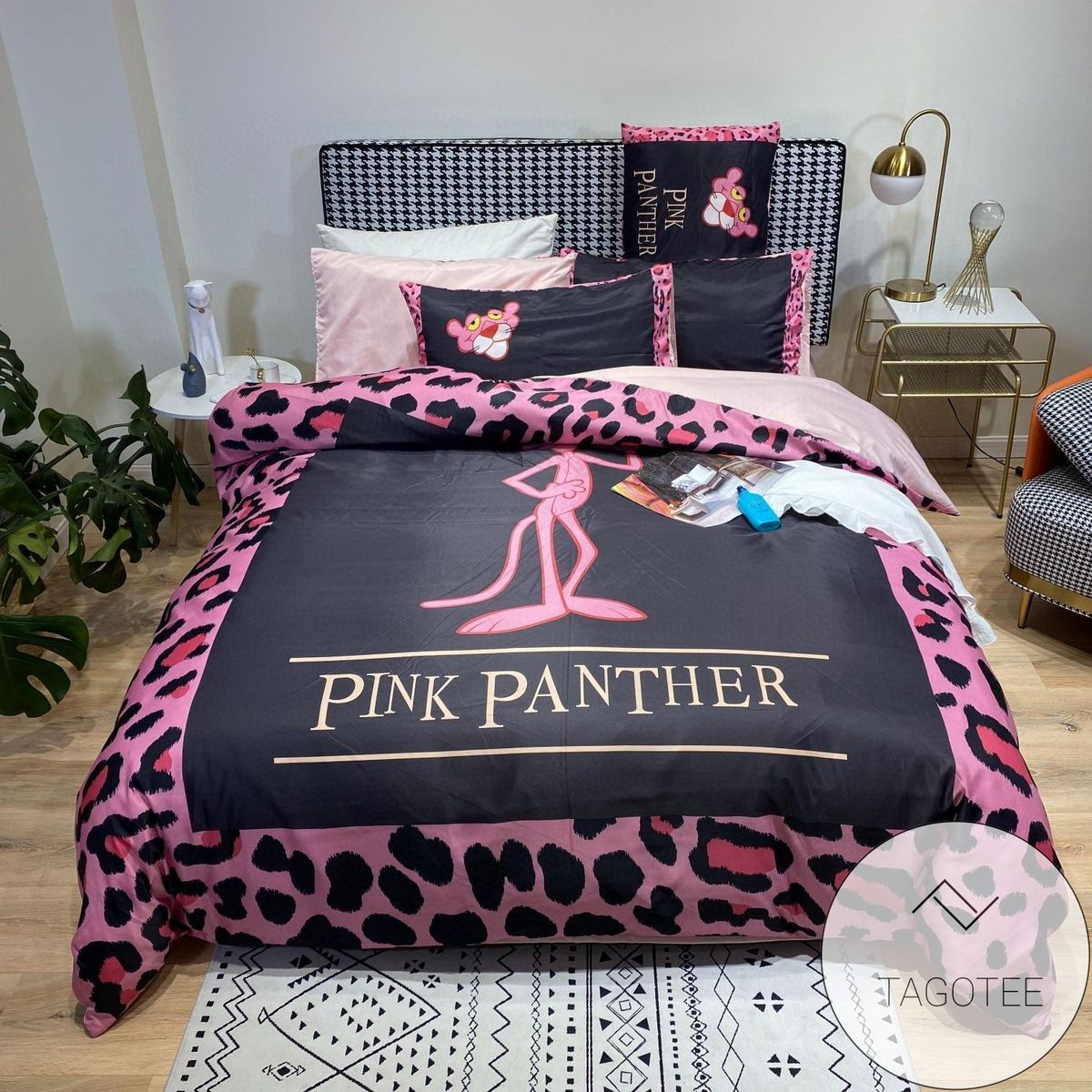 Pink Panther Cute Bedding Sets Duvet Cover Sheet Cover Pillow Cases Luxury Bedroom Sets 2022