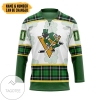 Pittsburgh Penguins St Patrick Day Custom Name Custom Number Hockey Jersey