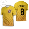 Pittsburgh Pirates Willie Stargell #8 Great Player 2020 Mlb Baseball Team Logo Yellow 3d Designed Allover Gift For Pirates Fans 3d All Over Print T-shirt