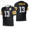 Pittsburgh Steelers James Washington Game Black Jersey Inspired Style 3d All Over Print T-shirt