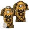 Pittsburgh Steelers Nfl Fans Skull All Over Print Polo Shirt