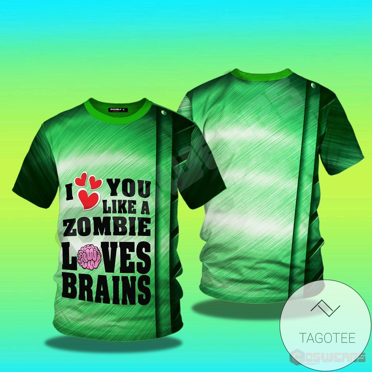 Plants Vs Zombies - I Love Brains Inspired All Over Print T-shirt