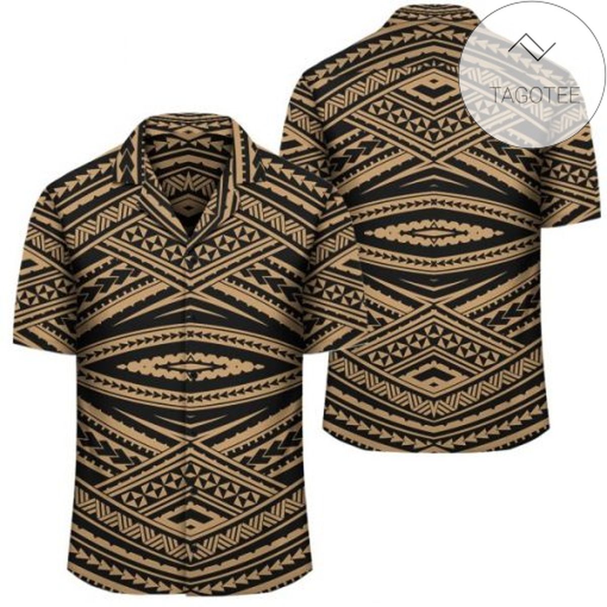 Polynesian Tatau Gold Authentic Hawaiian Shirt 2022 Summer Button Up Shirt For Men Hawaiian Summer Trends Shirt 2020