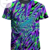 Purple Rave Fractal Men’s All Over Print T-shirt