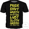 Rageon 7 Deadly Sins On All Over Print T-shirt