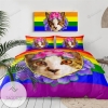 Rainbow Pink Cat Animal 108 Bedding Set 2022
