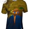 Reflection Of The Eiffel Tower In A Water Puddle Mens All Over Print T-shirt