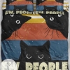Retro Ew People Black Cat Animal 112 Bedding Set 2022