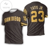 San Diego Padres Fernando Tatis Jr 23 Mlb Brown Jersey Inspired Style 3d All Over Print T-shirt