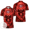 San Francisco 49ers Nfl Fans Skull All Over Print Polo Shirt