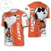 San Francisco Giants Snoopy Lover 3d Printed 3d All Over Print T-shirt