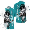 Seattle Mariners Jack Skellington And Zero All Over Print Polo Shirt