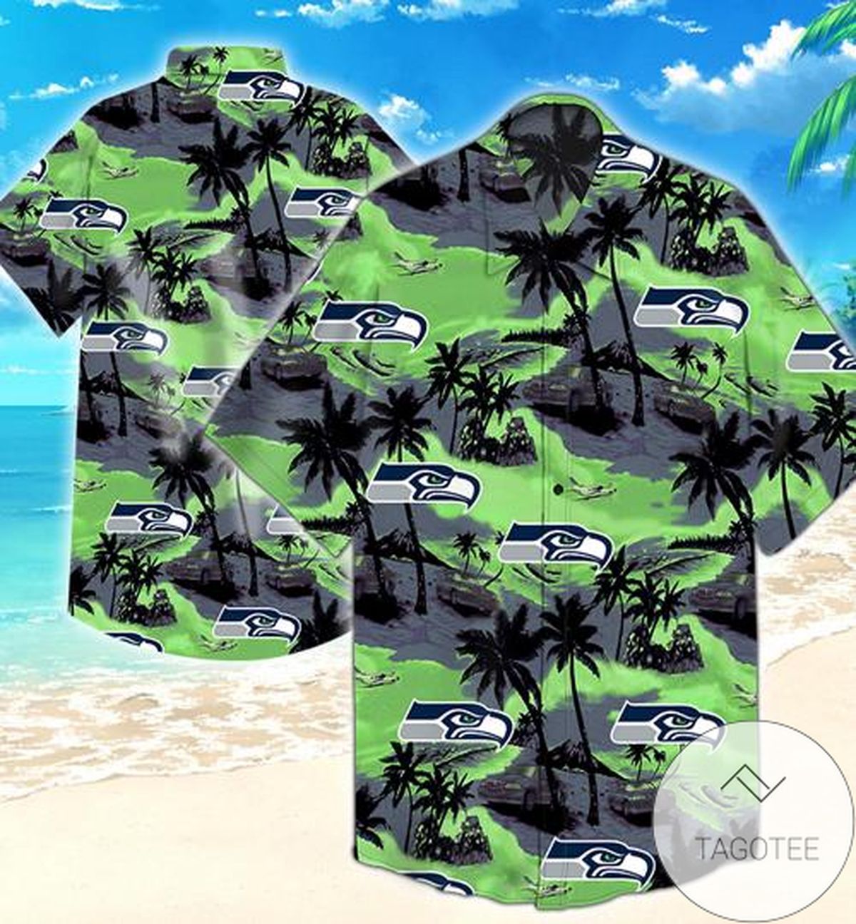 Seattle Seahawks Authentic Hawaiian Shirt 2022 3d