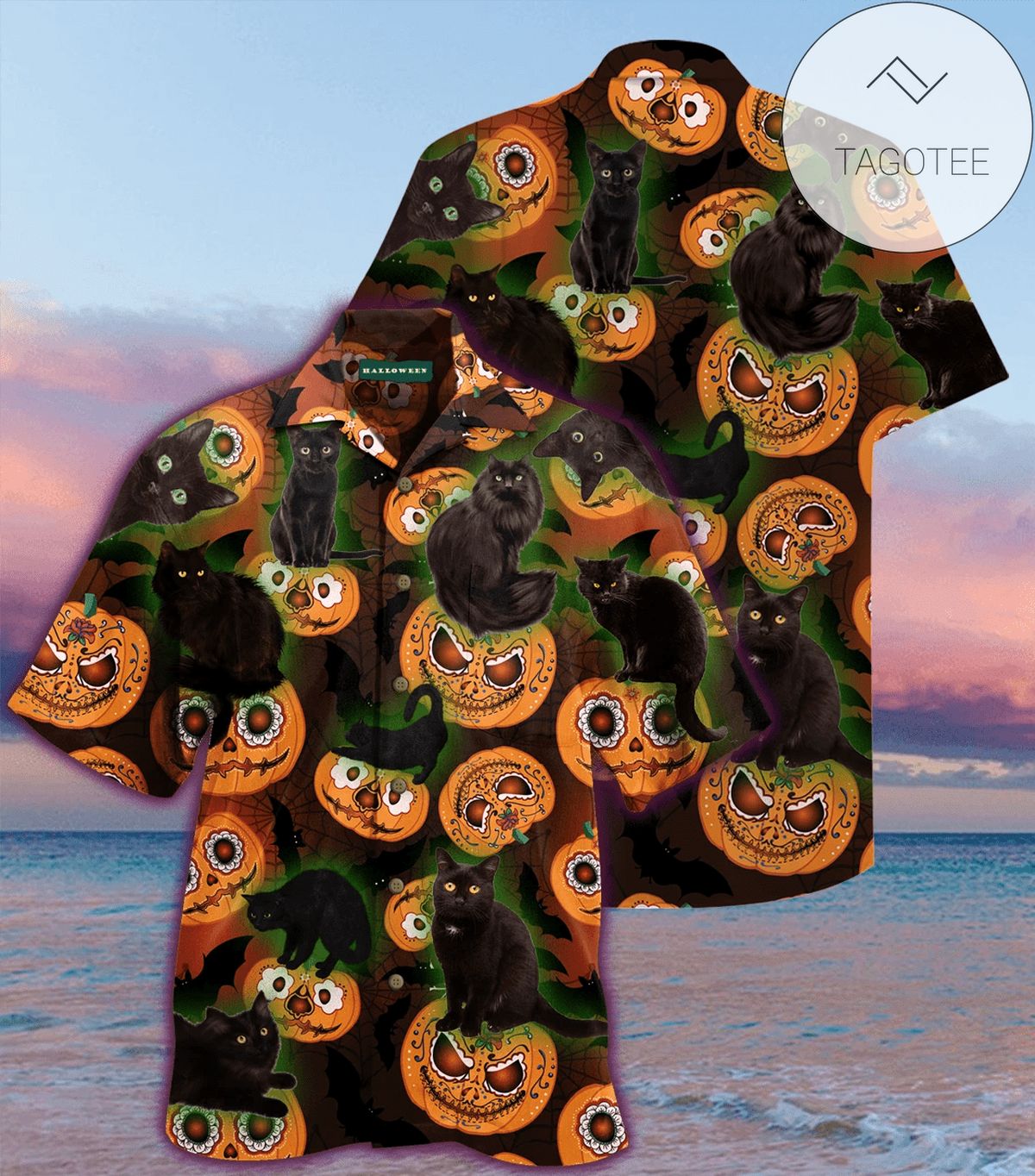Shop From 1000 Unique 2022 Authentic Hawaiian Aloha Shirts Halloween Is Better With A Cat