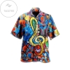 Shop Guitar Hippie Music Note Unisex 2022 Authentic Hawaiian Shirts V